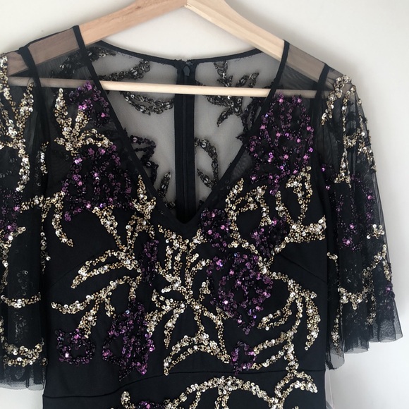Aidan Mattox Sequin Beaded Cocktail Dress - Picture 8 of 15